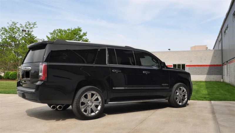 Corsa 2015-2020 GMC Yukon Denali XL 6.2L V8 3in Cat-Back Single Side Exit Twin 4in Polished Tips - Side View