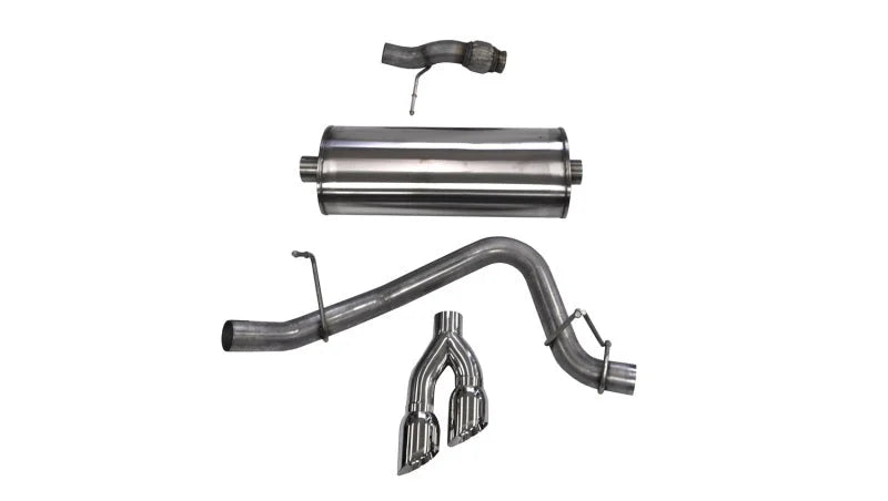 Corsa 2015-2020 ack Exhaust Sport 3in Single Side Twin Polished 4in Tips 2015 Chevy Tahoe/GMCYukon - Main Product View