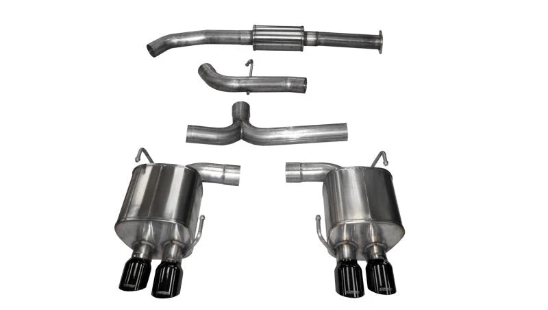 Corsa 2015-2021 Subaru WRX Cat Back Exhaust Black Quad 3.5in Tips *Sport* - Main Product View