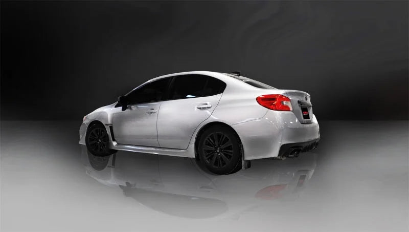 Corsa 2015-2021 Subaru WRX Cat Back Exhaust Black Quad 3.5in Tips *Sport* - Side View