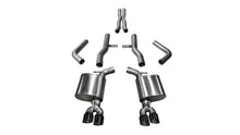 Load image into Gallery viewer, Corsa 2015-2023 Dodge Challenger Hellcat Dual Rear Exit Extreme Exhaust w/ 3.5in Black Tips - Side View
