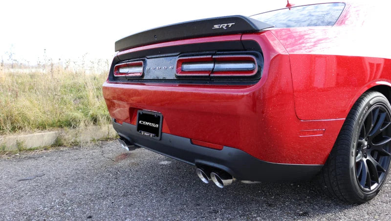 Corsa 2015-2023 Dodge Challenger Hellcat Dual Rear Exit Extreme Exhaust w/ 3.5in Polished Tips - Main Product View