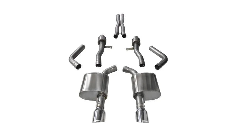 Corsa 2015-2023 Dodge Charger SRT / Scat Pack / R/T 6.4L Polished Sport Cat-Back Exhaust - Main Product View