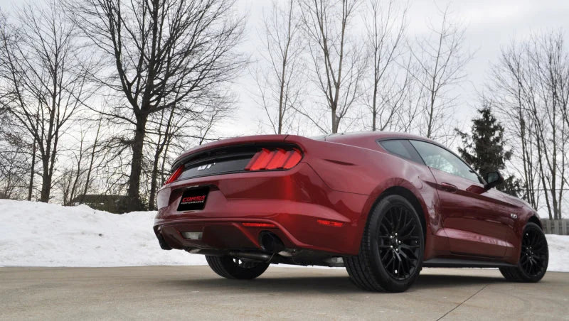 Corsa 2015-2025 Ford Mustang GT 3.0in Inlet / 4.5in Outlet Black PVD Tip Kit (For Corsa ExhaustOnly) - Side View