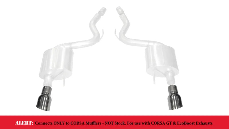 Corsa 2015-2025 Ford Mustang GT 3.0in Inlet / 4.5in Outlet Polished Tip Kit (For Corsa Exhaust Only) - Main Product View