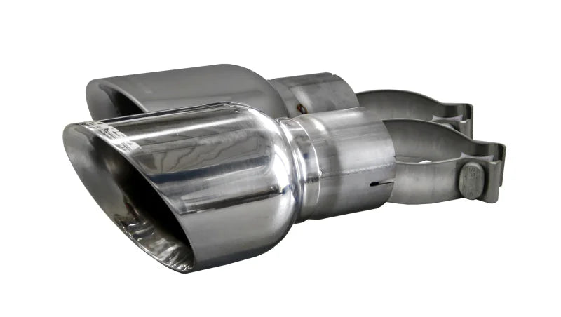 Corsa 2015-2025 Ford Mustang GT 3.0in Inlet / 4.5in Outlet Polished Tip Kit (For Corsa Exhaust Only) - Side View