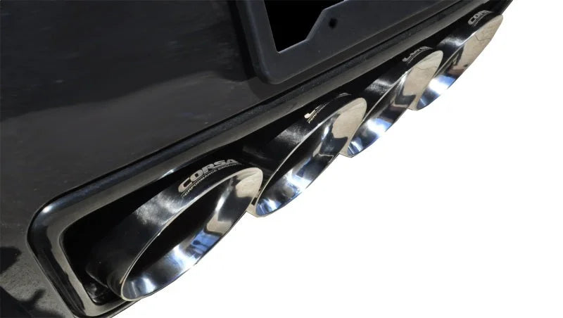 Corsa 2015+ Chevrolet Corvette C7 Z06 2.75in Dual Rear Xtreme Cat-Back Exhaust w/ Quad Polis - Detail View