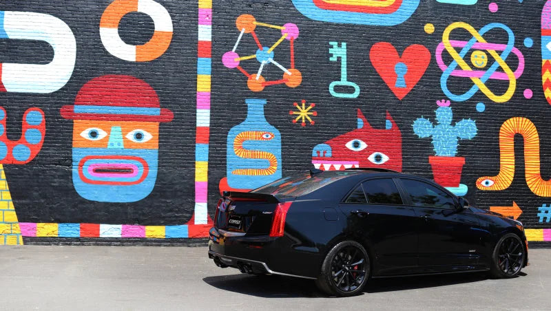 Corsa 2016-2019 Cadillac ATS 3.6T 4in Inlet / 4in Outlet Twin Black Tip Kit (For Corsa Exhaust Only) - Detail View