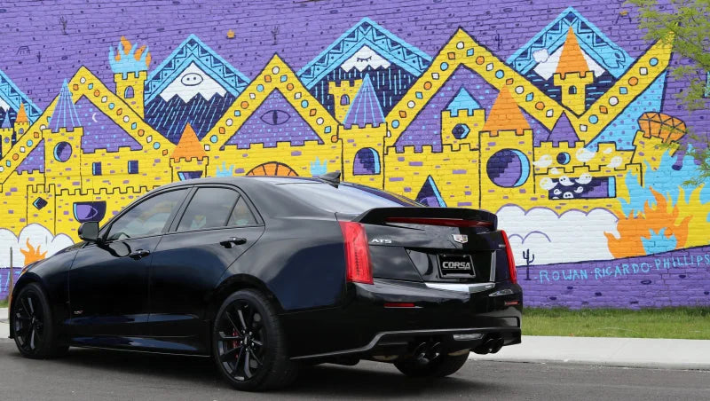 Corsa 2016-2019 Cadillac ATS-V 3.6T 4in Black Sport Axle-Back Exhaust - Detail View
