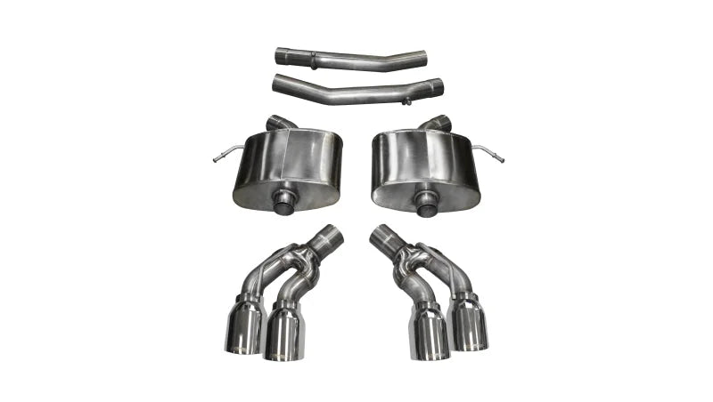 Corsa 2016-2019 Cadillac CTS V 6.2L V8 2.75in Polished Xtreme Axle-Back Exhaust - Side View