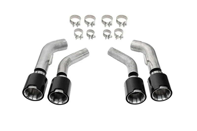 Corsa 2016-2024 Chevrolet Camaro SS / ZL1 Carbon Fiber 4.5in Twin Tip Kit - Main Product View