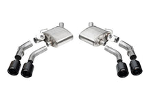 Load image into Gallery viewer, Corsa 2016-2024 Chevrolet Camaro SS / ZL1 Valved Axle-Back Exhaust w/ Black Carbon Fiber Quad Tips - Main Product View