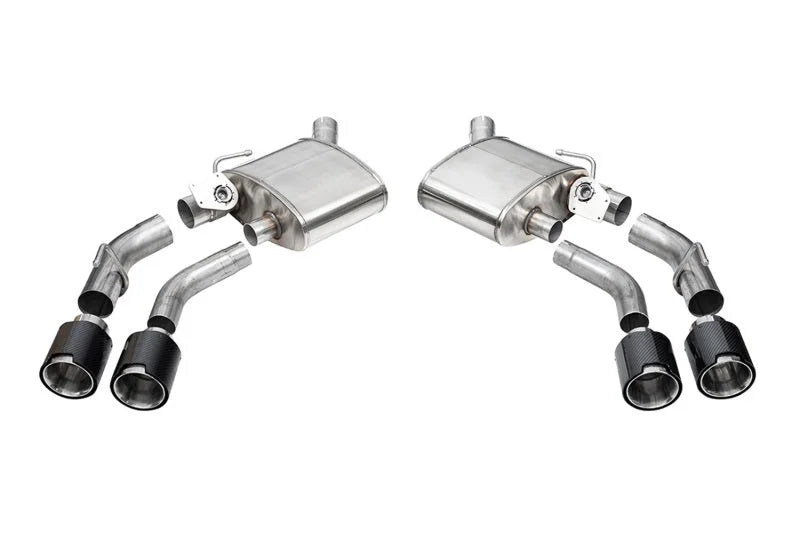 Corsa 2016-2024 Chevrolet Camaro SS / ZL1 Valved Axle-Back Exhaust w/ Carbon Fiber Quad Tips - Main Product View
