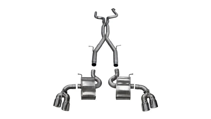 Corsa 2016-2024 Chevy Camaro SS 6.2L Xtreme+ 2.75in Cat-Back Dual Rear Exit w/ Twin 4in PolishedTips - Main Product View