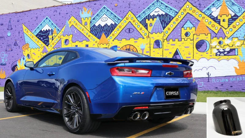 Corsa 2017-2024 Chevrolet Camaro SS 6.2L V8 2.75in Black Sport Axle-Back Exhaust - Main Product View