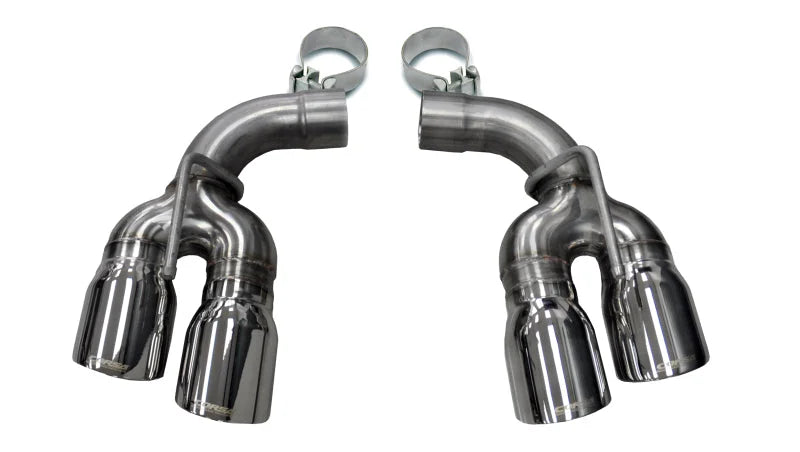 Corsa 2017-2024 Chevy Camaro SS 2.75in Inlet / 4in Outlet Polished Tip Kit (For Corsa Exhaust Only) - Side View
