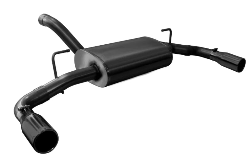 Corsa 2018-2025 Jeep Wrangler JL 2.5in Dual Rear Exit Black Tips Sport Axle-Back Exhaust - Main Product View
