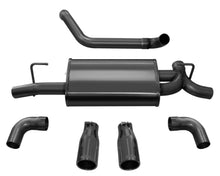 Load image into Gallery viewer, Corsa 2018-2025 Jeep Wrangler JL 2.5in Dual Rear Exit Black Tips Sport Axle-Back Exhaust - Side View