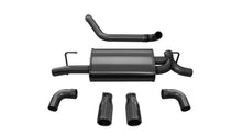 Load image into Gallery viewer, Corsa 2018-2025 Jeep Wrangler JL 2.5in Dual Rear Exit Black Tips Sport Axle-Back Exhaust - Back View