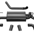 Load image into Gallery viewer, Corsa 2018-2025 Jeep Wrangler JL 2.5in Dual Rear Turn Down Exit Black Sport Axle-Back Exhaust - Installation View