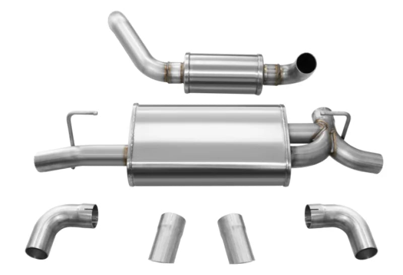 Corsa 2018-2025 Jeep Wrangler JL 2.5in Dual Rear Turn Down Exit Touring Axle-Back Exhaust - Main Product View