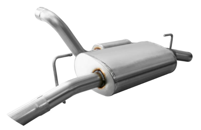 Corsa 2018-2025 Jeep Wrangler JL 2.5in Dual Rear Turn Down Exit Touring Axle-Back Exhaust - Side View
