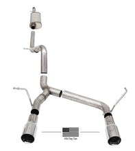 Load image into Gallery viewer, Corsa 2018-2025 Jeep Wrangler JLU 3.6L 2.75in Sport Cat-Back Exhaust w/ American Flag Tips - Side View