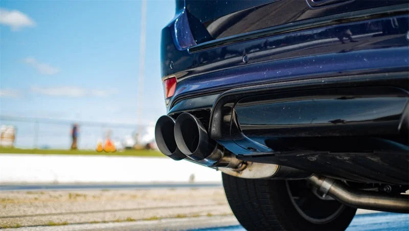 Corsa 2018-21 Jeep Grand Cherokee TrackHawk 6.2L Sport Cat-Back Dual Rear Exit w/4.5in Polished Tips - Side View