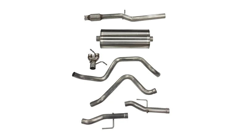 Corsa 2019-2025 Chevy Silverado 5.3L Crew Cab 3in Cat-Back Dual Rear Exit w/ Polished Tip
