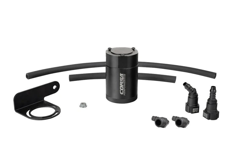 Corsa 2019-2025 Silverado/Sierra & 2021-2025 Tahoe/Suburban/Yukon/Denali Aluminum Oil Catch Can - Main Product View