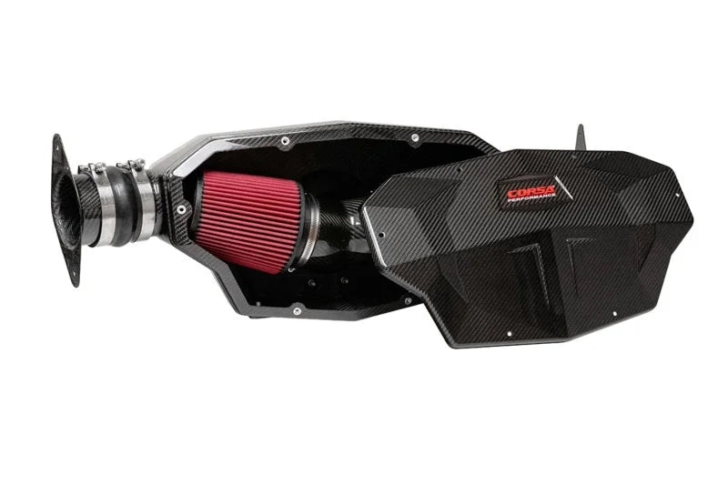 Corsa 2020-2025 Chevrolet Corvette C8 Stingray Carbon Fiber Air Intake - Back View