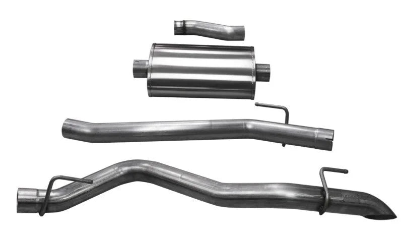 Corsa 2020-2025 Jeep Gladiator JT 3.0in Cat-Back Single Side Exit w/ Turn Down Tip - Side View