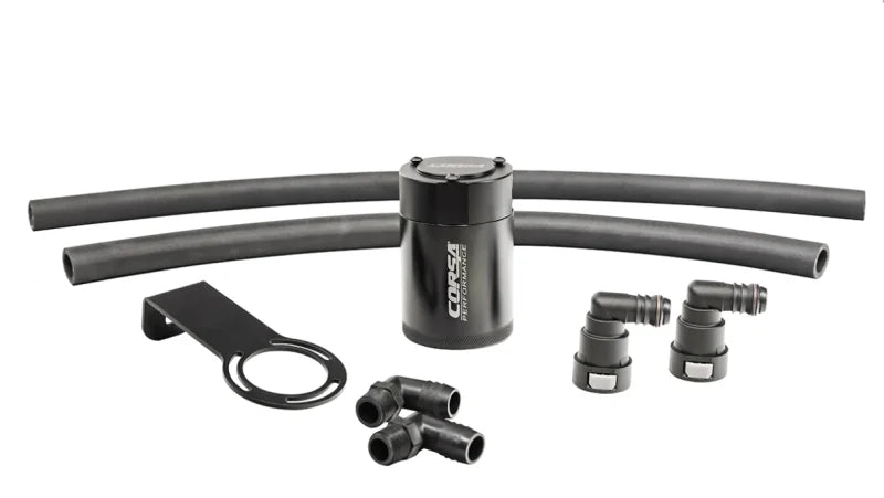 Corsa 2021-2024 Dodge Ram TRX Crew Cab Aluminum Oil Catch Can w/Mounting Bracket - Installation View