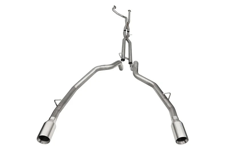 Corsa 2021-2024 Dodge Ram TRX Crew Cab Baja Catback Exhaust Dual Rear Satin Tip - Main Product View