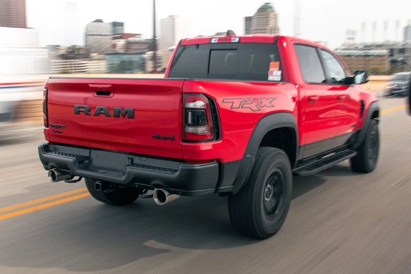 Corsa 2021-2024 Dodge Ram TRX Crew Cab Xtreme Catback Exhaust Dual Rear Gunmetal Tip - Back View