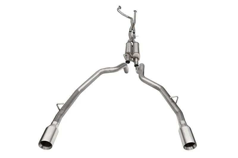 Corsa 2021-2024 Dodge Ram TRX Crew Cab Xtreme Catback Exhaust Dual Rear Satin Tip - Installation View