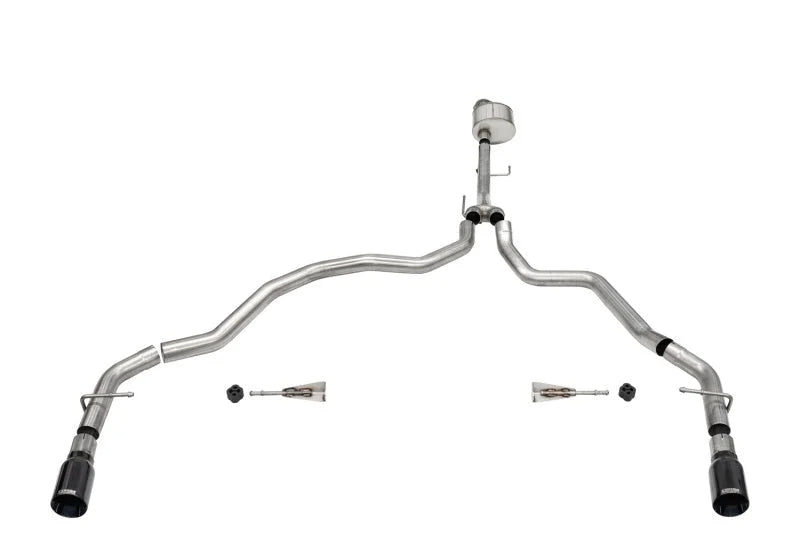 Corsa 2021-2025 Ford F-150 Regular Cab/6.5in Bed 5.0L V8 Xtreme Cat-Back Dual Rear Exit-Black PVD
