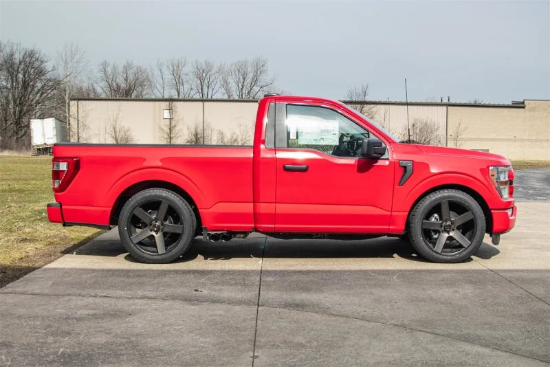 Corsa 2021-2025 Ford F-150 Regular Cab/6.5in Bed 5.0L V8 Xtreme Cat-Back Front of Tire Exit-Black PV - Side View