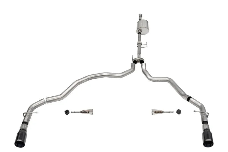 Corsa 2021-2025 Ford F-150 SuperCab/6.5in Bed 3.5L V6 Sport Cat-Back Dual Rear Exit-Black PVD