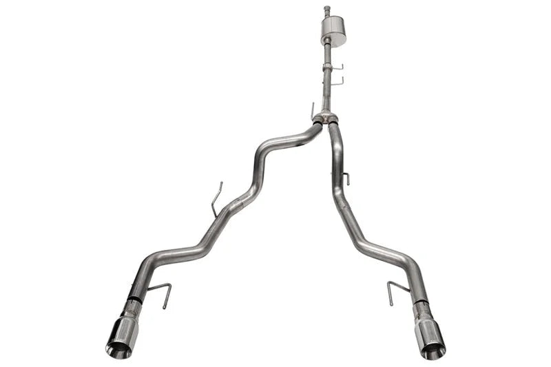 Corsa 2021-2025 Ford F-150 SuperCrew/5.5ft Bed 3.5L V6 Sport Cat-Back Dual Rear Exit-Polished - Main Product View