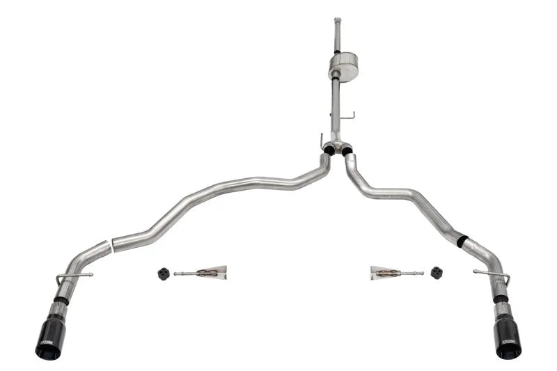Corsa 2021-2025 Ford F-150 SuperCrew/6.5in Bed 5.0L V8 Xtreme Cat-Back Dual Rear Exit-BlackPVD
