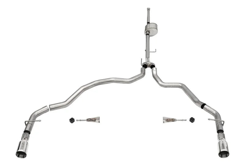 Corsa 2021-2025 Ford F-150 SuperCrew/6.5in Bed 5.0L V8 Xtreme Cat-Back Dual Rear Exit-Polished