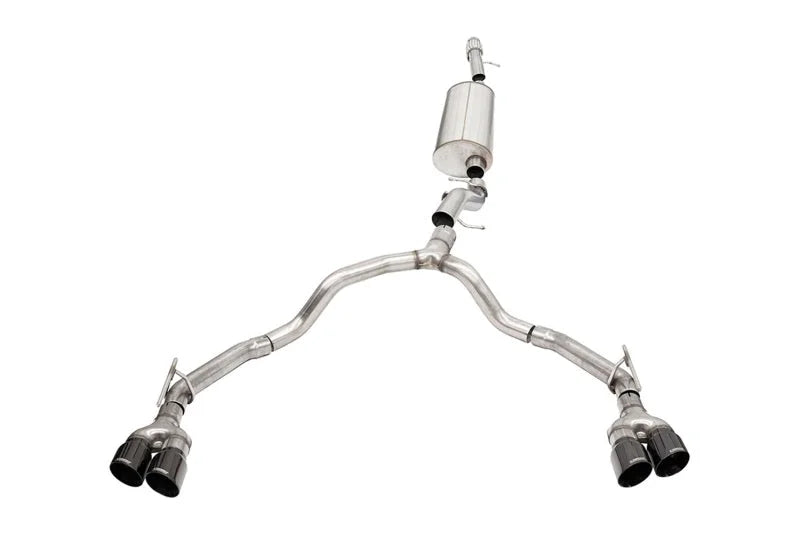 Corsa 2021-2025 Tahoe / GMC Yukon 4DR 6.2L 4WD Dual Rear 3in - 2.75in Sport Cat-Back DW 4in BLKTips
