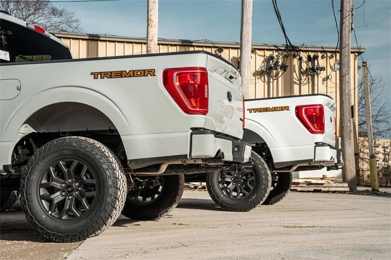 Corsa 2022-2025 Ford F-150 SuperCrew/5.5ft Bed 5.0L V8 Sport Cat-Back Dual Rear Exit-Black PVD - Back View