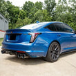 Load image into Gallery viewer, Corsa 2022-25 Caddy CT5 V Blackwing 3in. Cat-Back w/ Act. Exh. - Dbl X-Pipe - Twin 4.5in. BlkCF Tips - Detail View