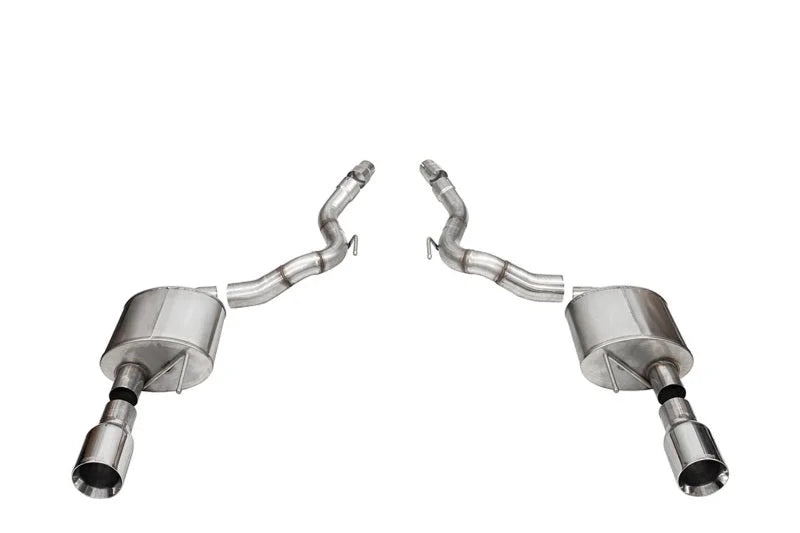 Corsa 2024-2025 Ford Mustang GT Sport Axle-Back Dual Rear Exit with 4.5in Straight Cut Tips - Main Product View