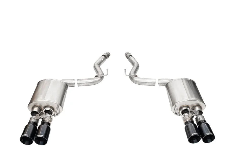 Corsa 2024-2025 Ford Mustang V8 5.0L 3in Axle-Back Exhaust System w/ Twin 4in Black Straight Tips - Main Product View