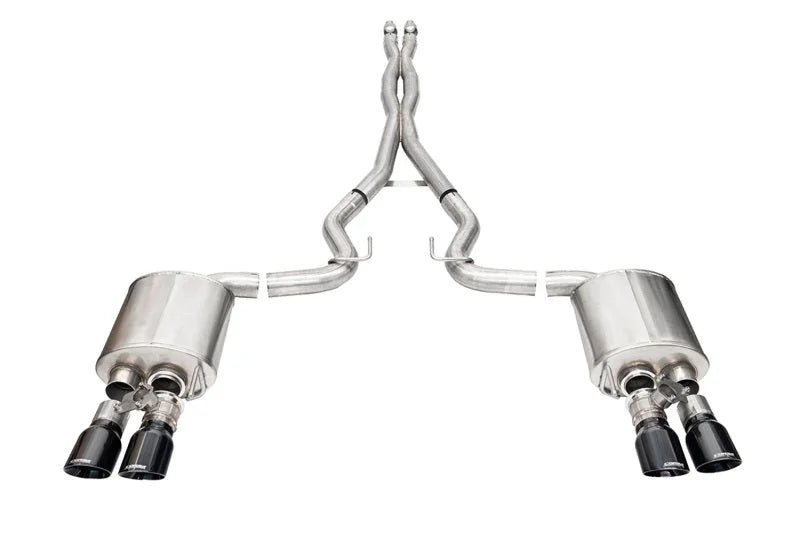 Corsa 2024-2025 Ford Mustang V8 5.0L 3in Cat-Back Exhaust System w/ Twin 4in Black Pro-Series Tips - Main Product View
