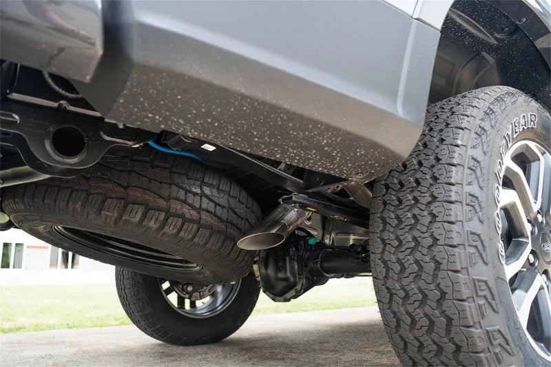 Corsa 2024-2025 Ford Ranger 3IN Cat-Back ExhaustAfter Axle Exhaust Dump for Off-Road Use - Side View