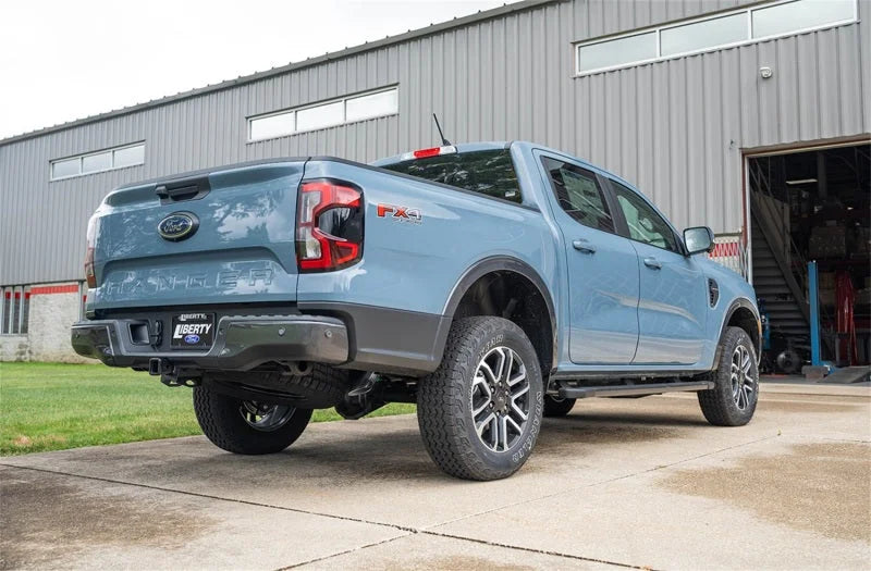 Corsa 2024-2025 Ford Ranger 3IN Cat-Back ExhaustAfter Axle Exhaust Dump for Off-Road Use - Detail View